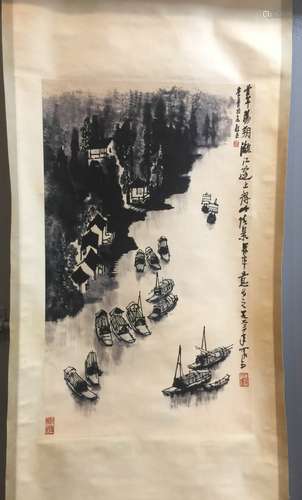 Chinese Ink Painting on Scroll