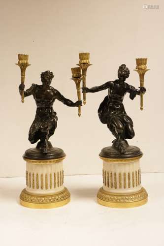 18th C. Louis 16th Figural Candlelabra, Circa 1790