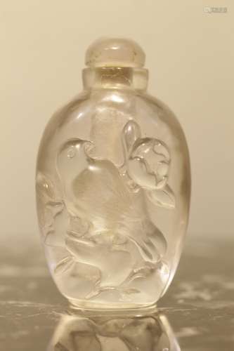 Chinese Rock Crystal Snuff Bottle