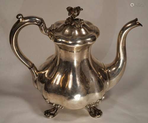 Antique Imperial Russian Silver Large Coffee Pot