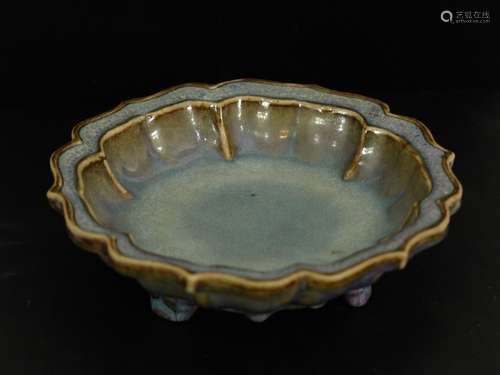 Chinese Red Glazed Ceramic Tray