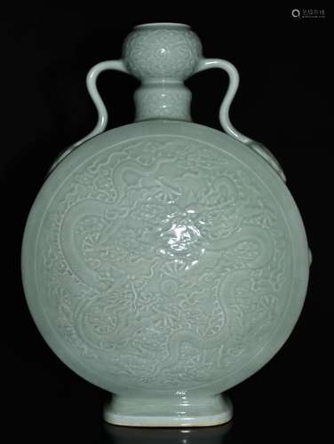 Chinese Celadon Glazed Porcelain Vase