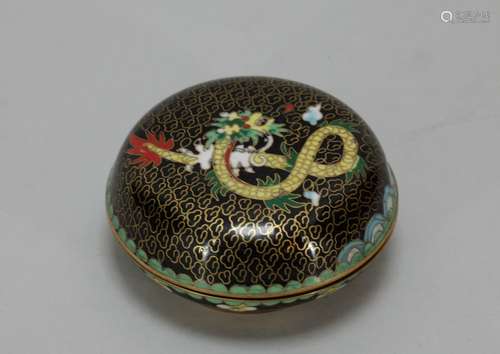 Chinese Cloisonne Round Box