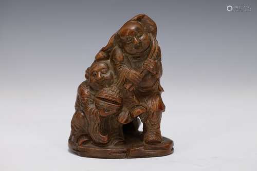 Chinese Bamboo Carved Buddha