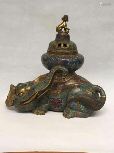 A CLOISONNE CENSER