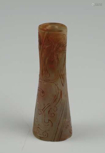 A HONGSHAN CULTURE JADE TUBE