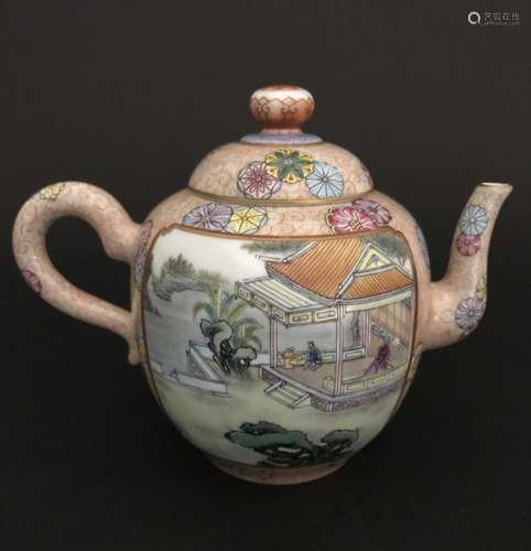 A FAMILLE ROSE TEAPOT