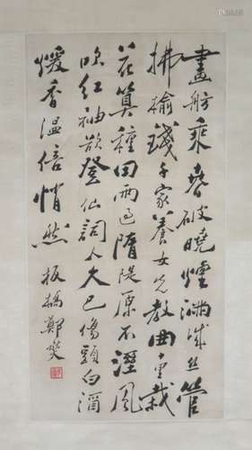 A hanging scroll by zheng ban qiao