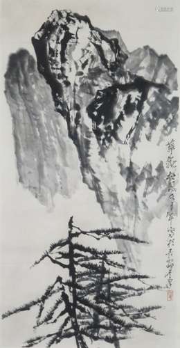 A hanging scroll by shi lu