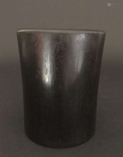 A ZITAN WOOD BRUSHPOT