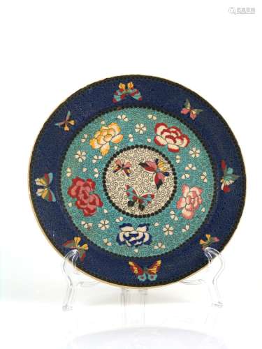 Japanese cloisonne plate