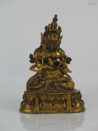 Chinese gilted bronze buddha.