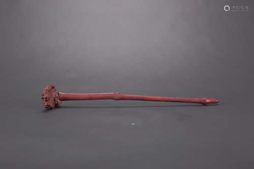 Chinese bamboo Ruyi scepter.