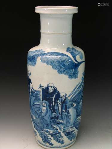 Big Chinese blue and white porcelain vase