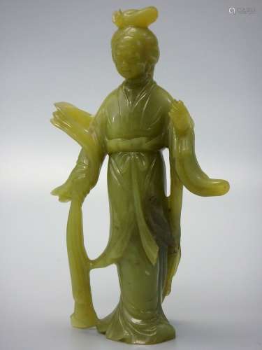 Chinese carved stone figure of a lady.