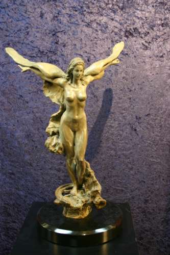 TUAN, Golden Wings, Limited Edition Bronze Sculpture,