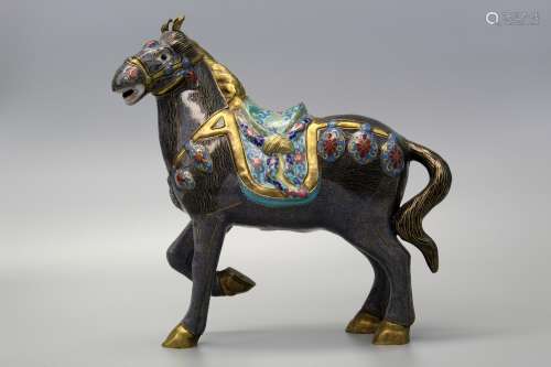 Chinese cloisonne figure of a horse.
