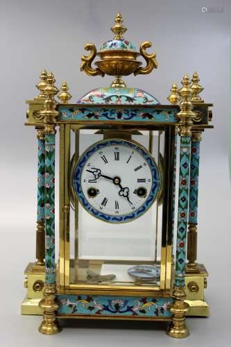 Chinese cloisonne clock
