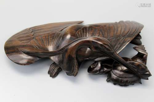 Chinese dark wood carving