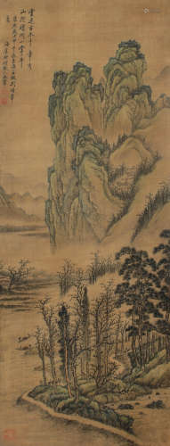 1632-1717 王石谷山水设色绢本立轴
