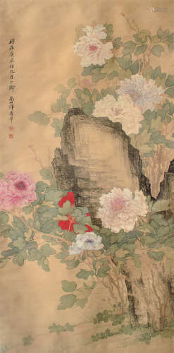 1633-1690 恽寿平富贵图设色纸本立轴