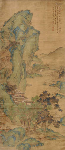 1696-1769 董邦达青绿山水设色绢本立轴
