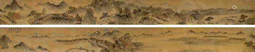 1280-1354 吴镇山水设色绢本手卷