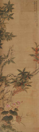 1633-1690 恽寿平花卉设色绢本立轴