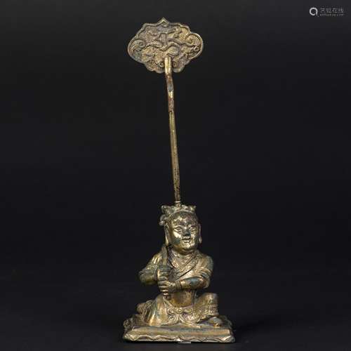 A GILT BRONZE FIGURE