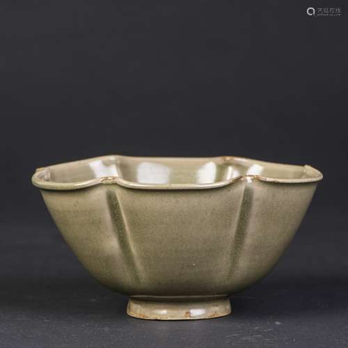 A RARE CARVED YAOZHOU PETAL-RIM BOWL