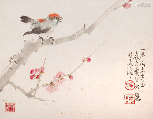 黄幻吾（1906-1985） 花鸟 设色纸本 镜心