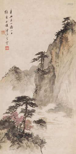 溥  佐(1918-2001)|黄士俊（1583-1661）|刘维良 黄山一景 设色纸本 镜心