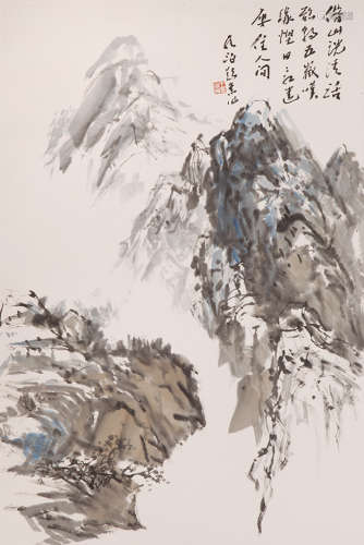王学仲（1925-2013） 山水 设色纸本 镜片