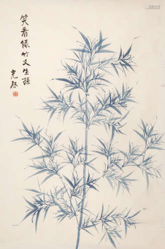 刘光启（b.1932） 绿竹 设色纸本 镜心