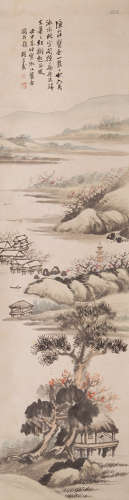 胡公寿（1823-1886) 平远图 设色纸本 镜心