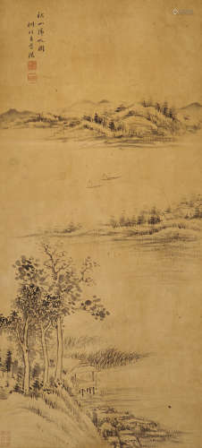 王学浩（1754-1832） 山水 设色纸本 立轴