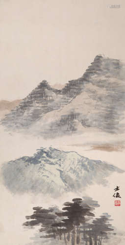 黄士俊（1583-1661） 山水 设色纸本 镜心