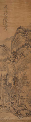 吴秋农(1848-1903) 溪桥雲壑 设色纸本