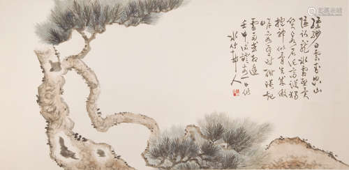 徐世昌(1855-1939) 松 设色纸本 镜心