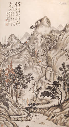 吴观岱（1862-1929） 水面晴露 设色纸本 立轴