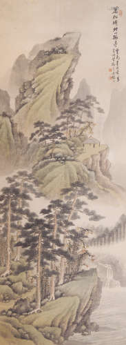 周怀民（1906-1996） 青绿山水 设色纸本 镜心