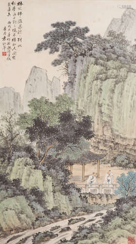 袁松年（1895-1966） 林泉过夏 设色纸本 镜心