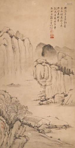 翁同书(1810-1865) 山水 设色纸本 立轴