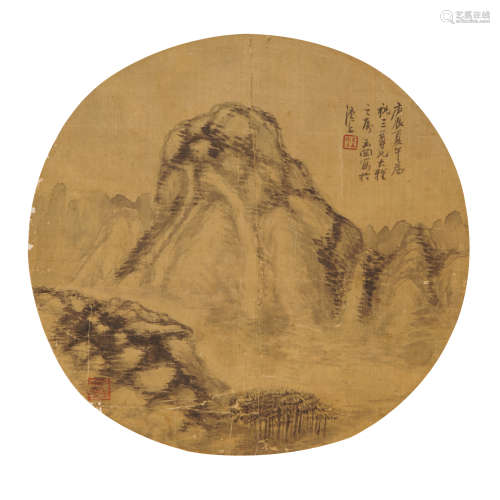 金玉岗(1710-?) 山水 设色绢本 镜心