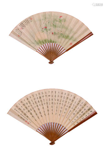 张大壮(1903-1980) |苏见宽 成扇 设色纸本 成扇