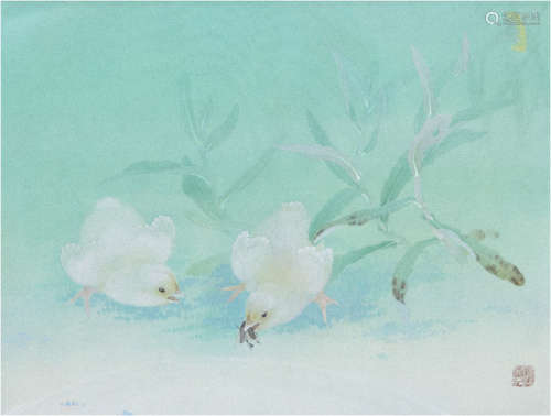 刘新华（b.1952） 早春 设色纸本 镜框