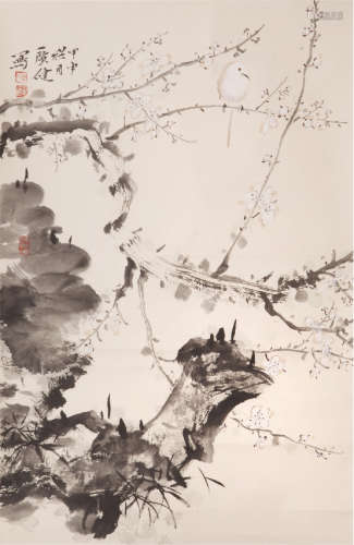 贾广健（b.1964） 腊梅清韵 设色纸本 立轴