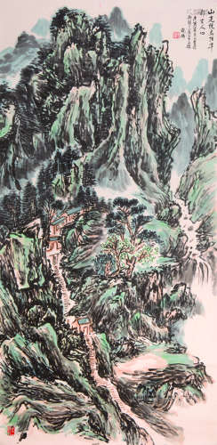 龙瑞（b.1946） 山光悦鸟性 设色纸本 镜心