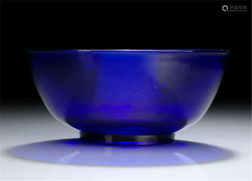 A BLUE BEIJING GLASS BOWL
