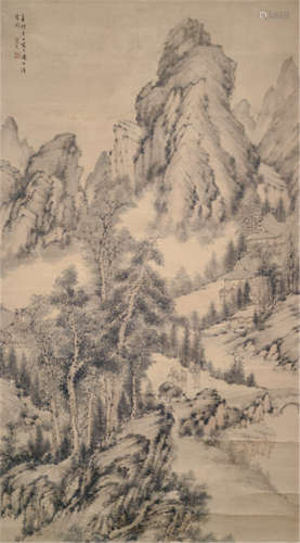 Style of Zhang Hong (1577-after 1668), China, Qing dynasty, Mountain Landscape with Buffaloes